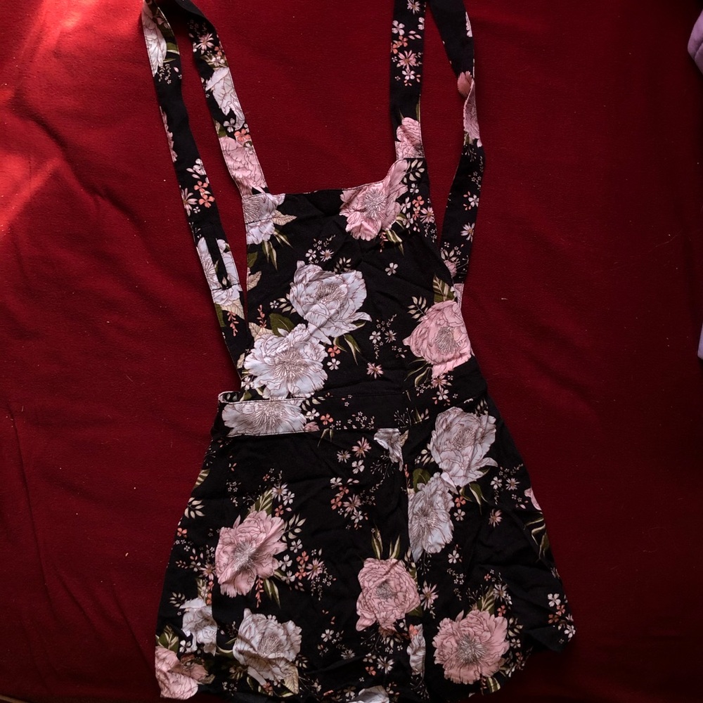 Black Floral Romper